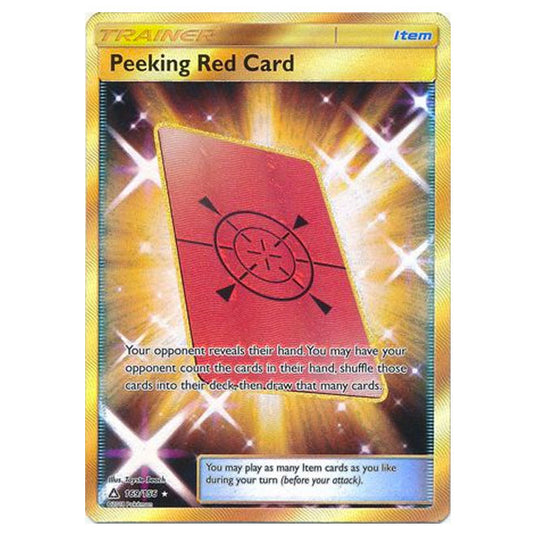 Pokemon - Sun & Moon - Ultra Prism - Peeking Red Card (Secret Rare) - 169/156