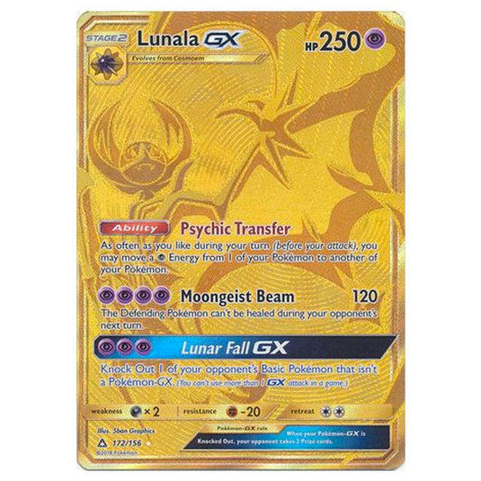 Pokemon - Sun & Moon - Ultra Prism - Lunala (Secret Rare) - 172/156