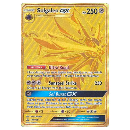 Pokemon - Sun & Moon - Ultra Prism - Solgaleo (Secret Rare) - 173/156