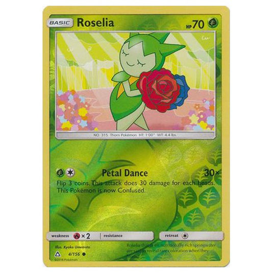 Pokemon - Sun & Moon - Ultra Prism - (Reverse Holo) - Roselia - 4/156