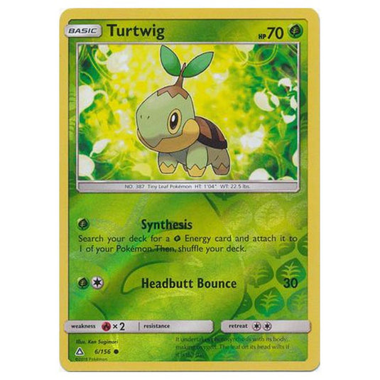 Pokemon - Sun & Moon - Ultra Prism - (Reverse Holo) - Turtwig - 6/156