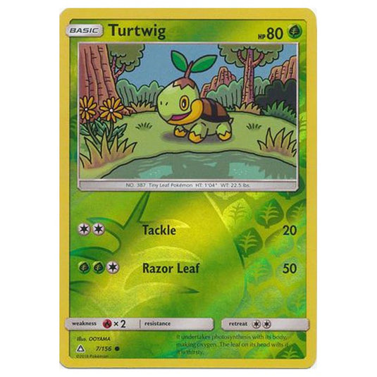 Pokemon - Sun & Moon - Ultra Prism - (Reverse Holo) - Turtwig - 7/156