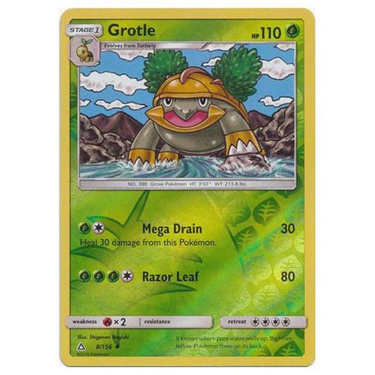 Pokemon - Sun & Moon - Ultra Prism - (Reverse Holo) - Grotle - 8/156