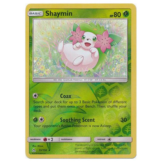 Pokemon - Sun & Moon - Ultra Prism - (Reverse Holo) - Shaymin - 15/156