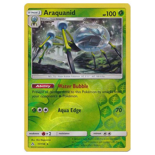 Pokemon - Sun & Moon - Ultra Prism - (Reverse Holo) - Araquanid - 17/156