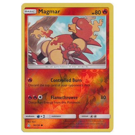 Pokemon - Sun & Moon - Ultra Prism - (Reverse Holo) - Magmar - 18/156