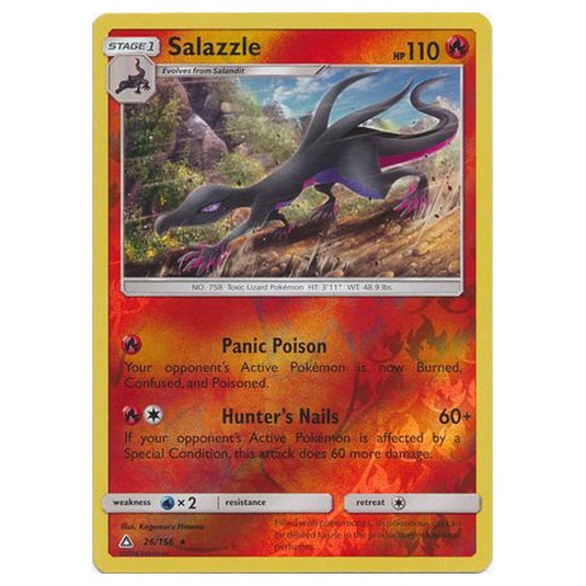 Pokemon - Sun & Moon - Ultra Prism - (Reverse Holo) - Salazzle - 26/156