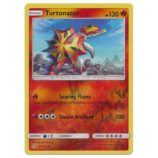 Pokemon - Sun & Moon - Ultra Prism - (Reverse Holo) - Turtonator - 27/156