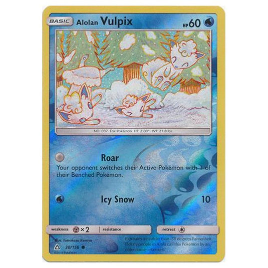 Pokemon - Sun & Moon - Ultra Prism - (Reverse Holo) - Alolan Vulpix - 30/156