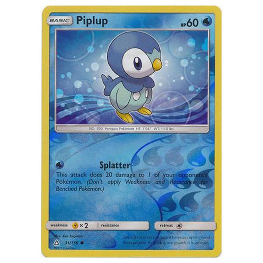 Pokemon - Sun & Moon - Ultra Prism - (Reverse Holo) - Piplup - 31/156