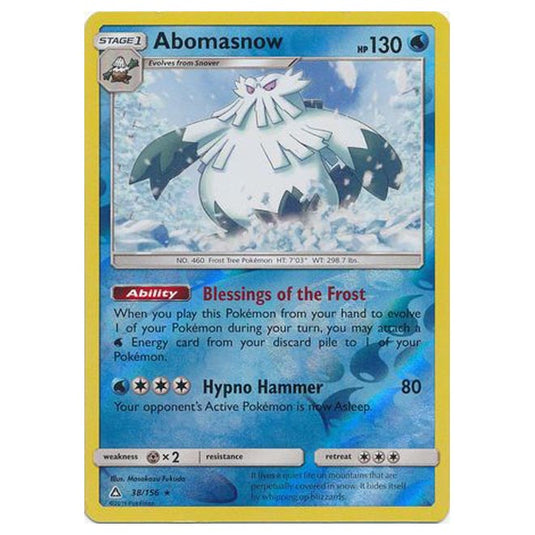 Pokemon - Sun & Moon - Ultra Prism - (Reverse Holo) - Abomasnow - 38/156