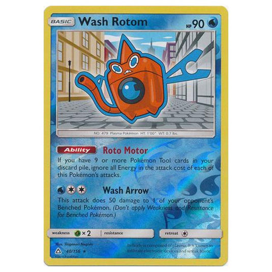 Pokemon - Sun & Moon - Ultra Prism - (Reverse Holo) - Wash Rotom - 40/156