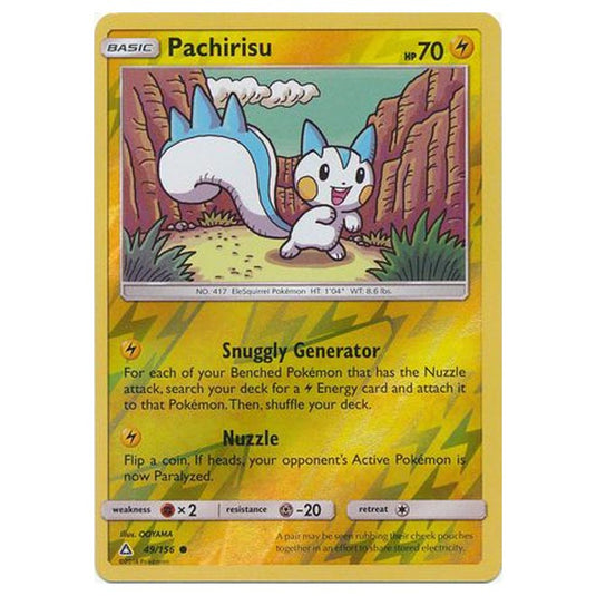 Pokemon - Sun & Moon - Ultra Prism - (Reverse Holo) - Pachirisu - 49/156