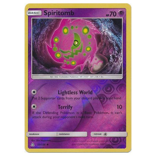 Pokemon - Sun & Moon - Ultra Prism - (Reverse Holo) - Spiritomb - 53/156