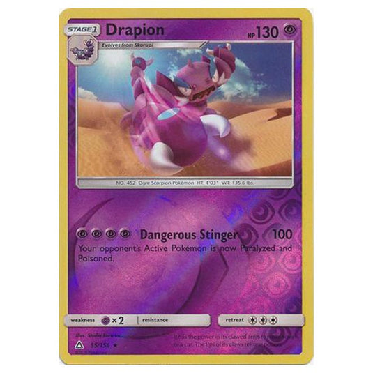 Pokemon - Sun & Moon - Ultra Prism - (Reverse Holo) - Drapion - 55/156