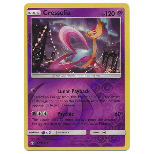 Pokemon - Sun & Moon - Ultra Prism - (Reverse Holo) - Cresselia - 59/156