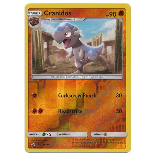 Pokemon - Sun & Moon - Ultra Prism - (Reverse Holo) - Cranidos - 64/156