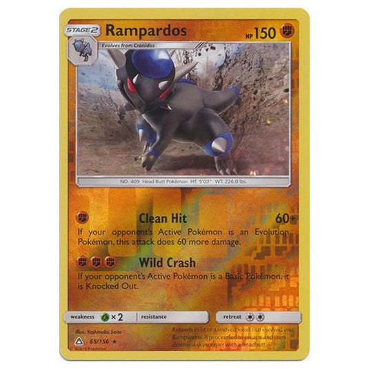 Pokemon - Sun & Moon - Ultra Prism - (Reverse Holo) - Rampardos - 65/156