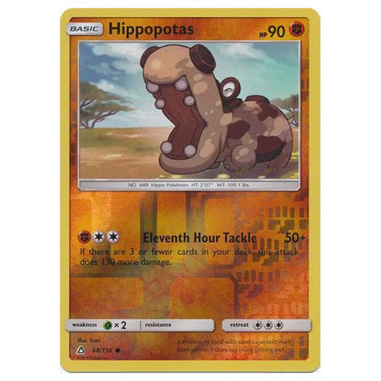 Pokemon - Sun & Moon - Ultra Prism - (Reverse Holo) - Hippopotas - 68/156