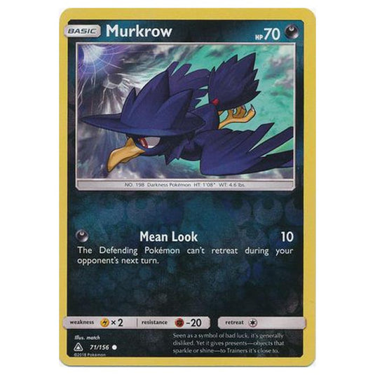 Pokemon - Sun & Moon - Ultra Prism - (Reverse Holo) - Murkrow - 71/156