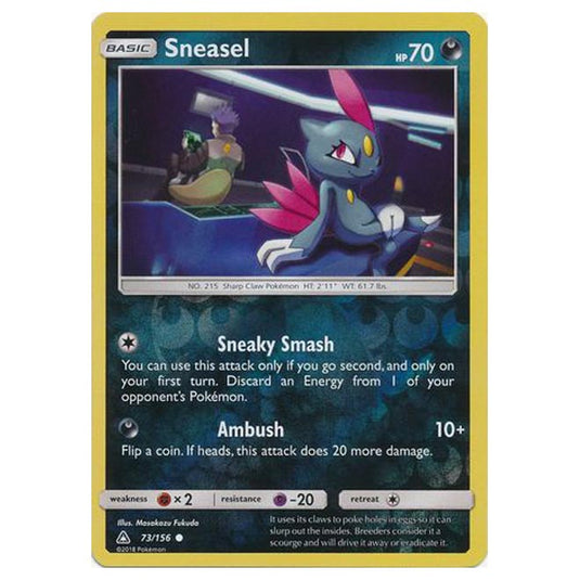 Pokemon - Sun & Moon - Ultra Prism - (Reverse Holo) - Sneasel - 73/156