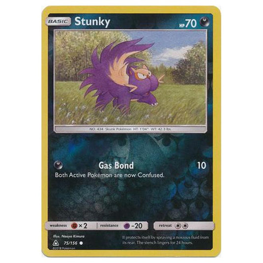 Pokemon - Sun & Moon - Ultra Prism - (Reverse Holo) - Stunky - 75/156