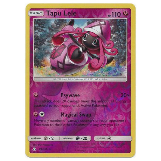 Pokemon - Sun & Moon - Ultra Prism - (Reverse Holo) - Tapu Lele - 94/156