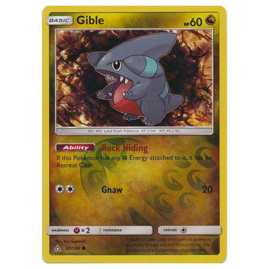 Pokemon - Sun & Moon - Ultra Prism - (Reverse Holo) - Gible - 97/156