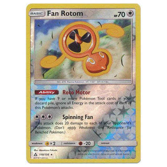 Pokemon - Sun & Moon - Ultra Prism - (Reverse Holo) - Fan Rotom - 110/156