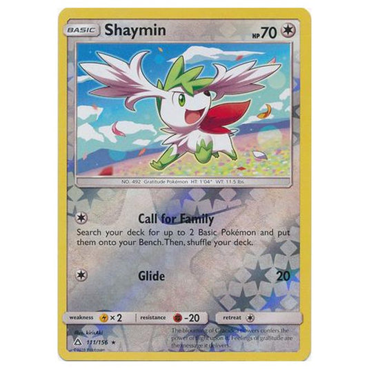 Pokemon - Sun & Moon - Ultra Prism - (Reverse Holo) - Shaymin - 111/156