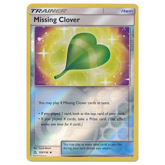 Pokemon - Sun & Moon - Ultra Prism - (Reverse Holo) - Missing Clover - 129/156