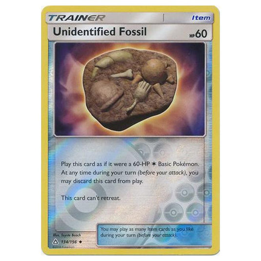 Pokemon - Sun & Moon - Ultra Prism - (Reverse Holo) - Unidentified Fossil - 134/156