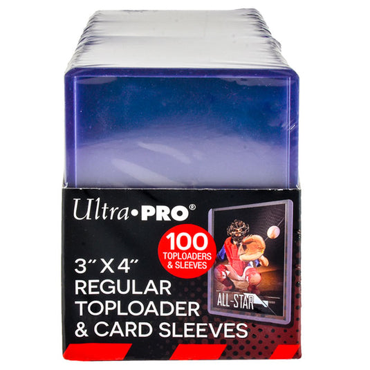 Ultra Pro - 3" x 4" Regular Toploaders & Card Sleeves (100 count retail pack)
