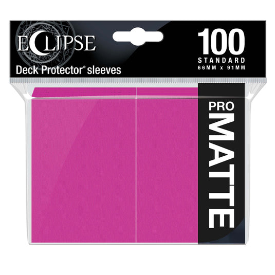 Ultra Pro - Eclipse Matte Standard Sleeves - Hot Pink (100 Sleeves)