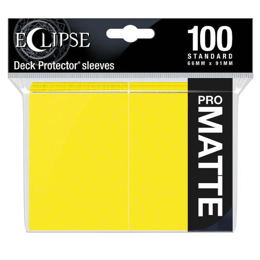 Ultra Pro - Eclipse Matte Standard Sleeves - Lemon Yellow (100 Sleeves)