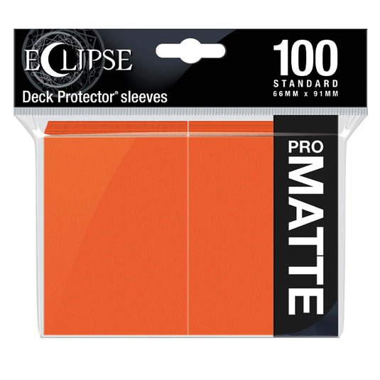 Ultra Pro - Eclipse Matte Standard Sleeves - Pumpkin Orange (100 Sleeves)