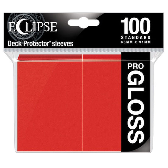 Ultra Pro - Standard Sleeves - Gloss Eclipse - Apple Red (100 Sleeves)