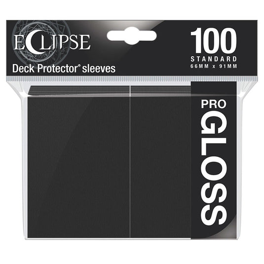 Ultra Pro - Standard Sleeves - Gloss Eclipse - Jet Black (100 Sleeves)