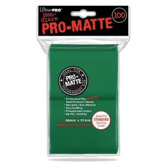 Ultra Pro - Standard Deck Protector - PRO-Matte Green - (100 Sleeves)