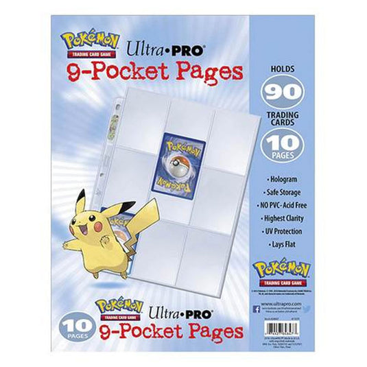 Ultra Pro - Pokemon - 9 Pocket Pages (10 Pages)