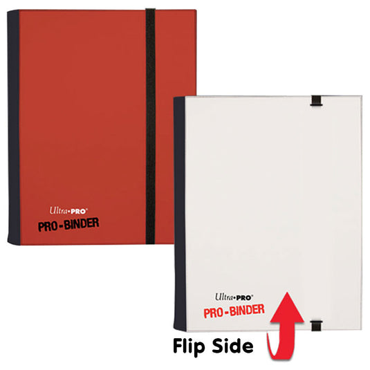 Ultra Pro - 4 Pocket - Pro Flip Binder - Red/White