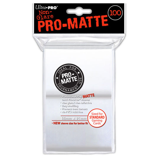 Ultra Pro - Standard Deck Protector - PRO-Matte White - (100 Sleeves)