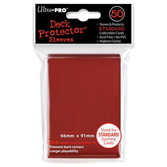 Ultra Pro - Standard Sleeves - Red (50 Sleeves)