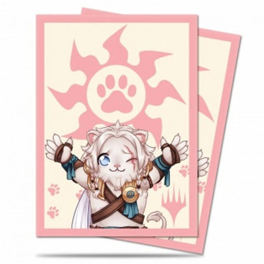 Ultra Pro - Standard Deck Protector - Chibi Collection Ajani - Lion Hug for Magic - (100 Sleeves)