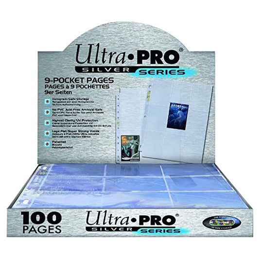Ultra Pro - Silver 9-Pocket Pages (11 Hole)  - Display (100 Pages)