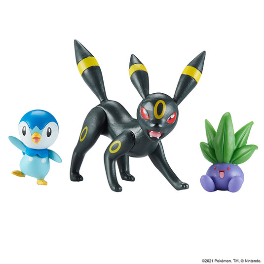 Pokemon - Battle Figures 3 Pack - Umbreon, Oddish & Piplup