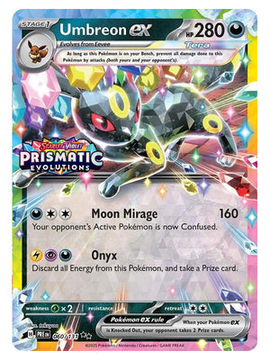 Pokemon - Scarlet & Violet - Prismatic Evolutions - Umbreon ex - 060/131 - Stamped Promo