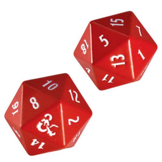 Ultra Pro - Metal Red and White D20 - Dice Set for Dungeons & Dragons