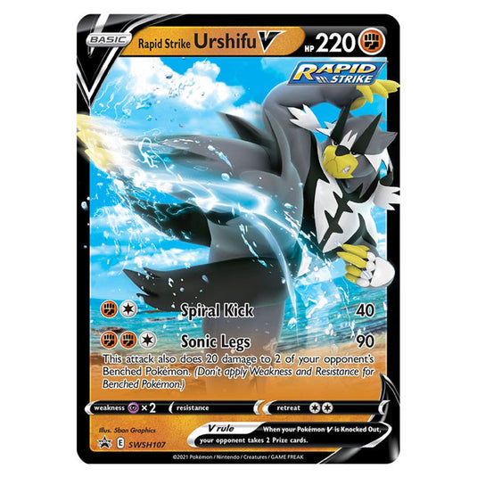 Pokemon - Sword & Shield - SWSH Black Star Promos - Rapid Strike Urshifu V - SWSH107