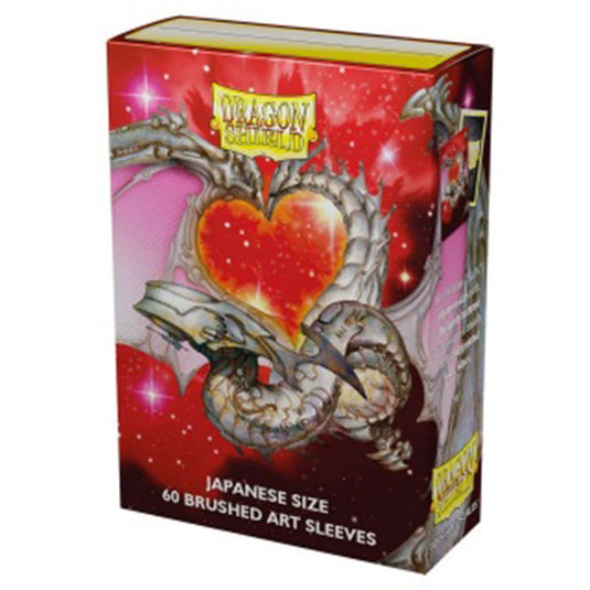 Dragon Shield - Japanese size - Brushed Art Sleeves - Valentine Dragon 2022 (60 Sleeves)